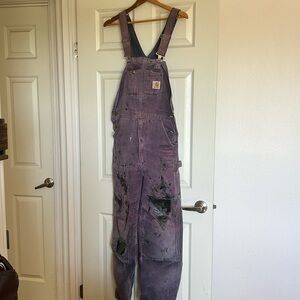 vintage carhartt faded overalls. men’s L
